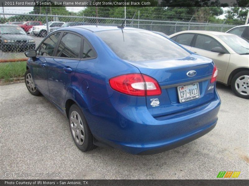Blue Flame Metallic / Light Stone/Charcoal Black Cloth 2011 Ford Fiesta S Sedan