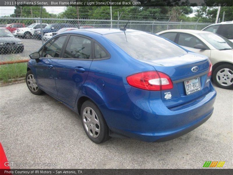 Blue Flame Metallic / Light Stone/Charcoal Black Cloth 2011 Ford Fiesta S Sedan