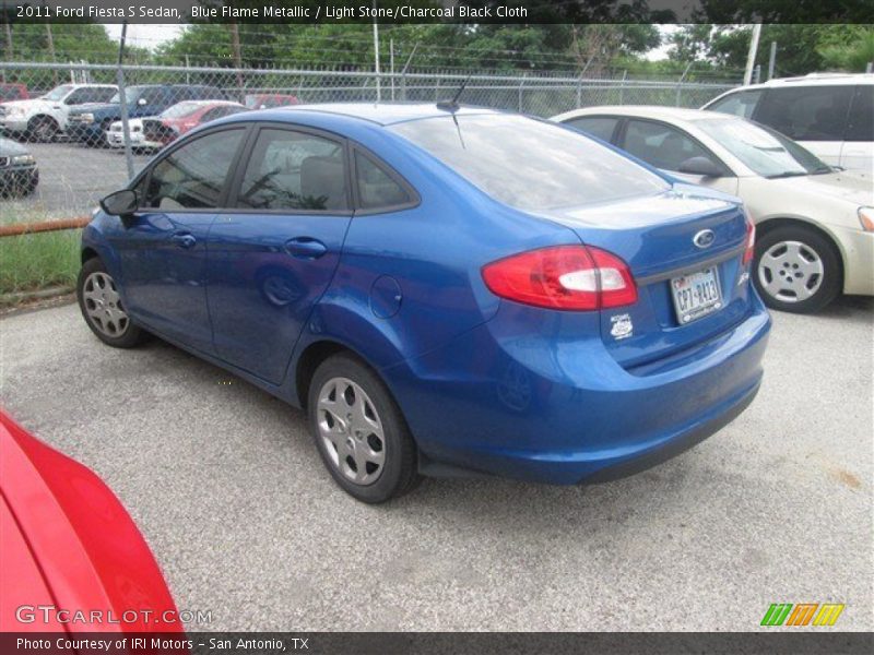 Blue Flame Metallic / Light Stone/Charcoal Black Cloth 2011 Ford Fiesta S Sedan