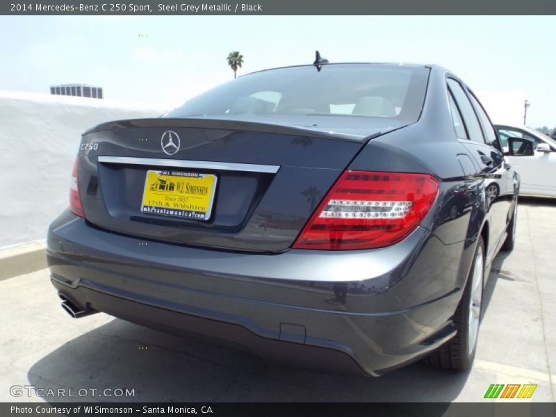 Steel Grey Metallic / Black 2014 Mercedes-Benz C 250 Sport