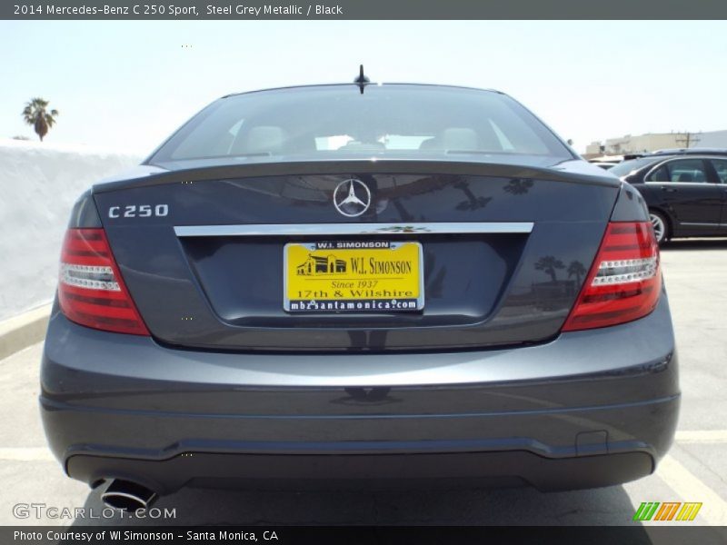 Steel Grey Metallic / Black 2014 Mercedes-Benz C 250 Sport