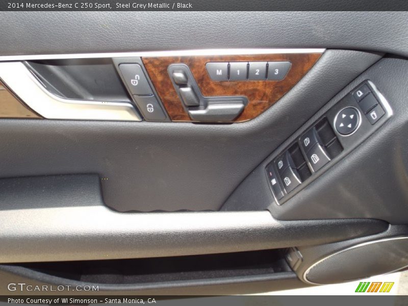Steel Grey Metallic / Black 2014 Mercedes-Benz C 250 Sport