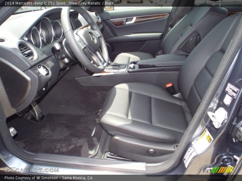 Steel Grey Metallic / Black 2014 Mercedes-Benz C 250 Sport