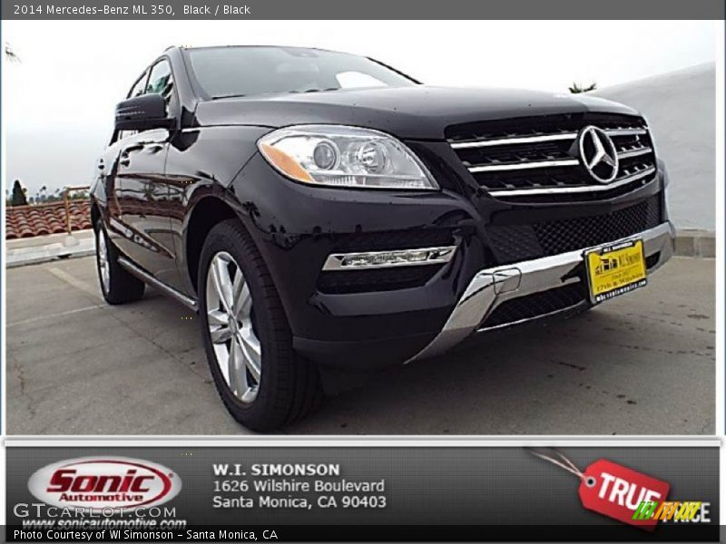 Black / Black 2014 Mercedes-Benz ML 350