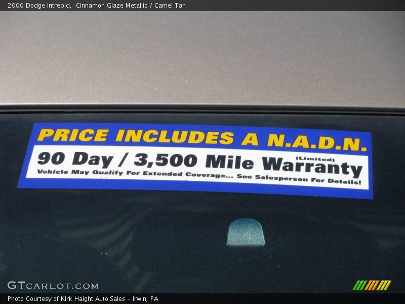 Cinnamon Glaze Metallic / Camel Tan 2000 Dodge Intrepid