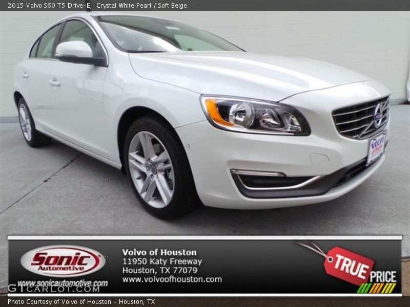 Crystal White Pearl / Soft Beige 2015 Volvo S60 T5 Drive-E