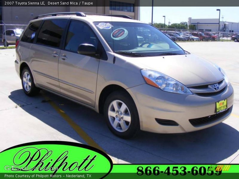 Desert Sand Mica / Taupe 2007 Toyota Sienna LE