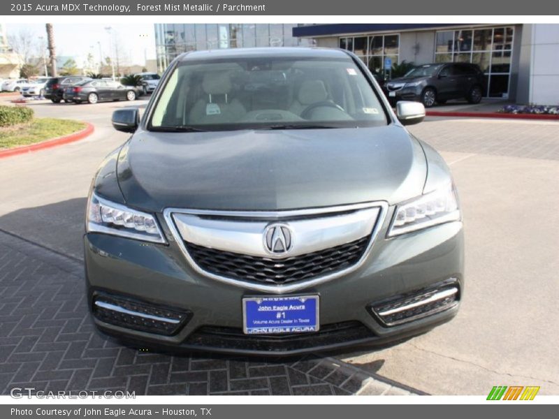 Forest Mist Metallic / Parchment 2015 Acura MDX Technology