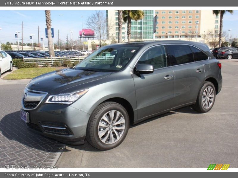 Forest Mist Metallic / Parchment 2015 Acura MDX Technology