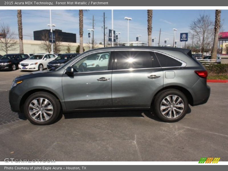 Forest Mist Metallic / Parchment 2015 Acura MDX Technology
