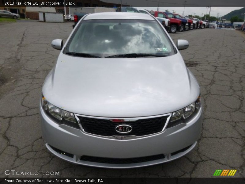 Bright Silver / Black 2013 Kia Forte EX