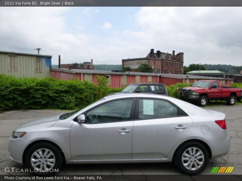Bright Silver / Black 2013 Kia Forte EX