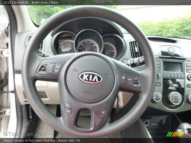 Bright Silver / Black 2013 Kia Forte EX