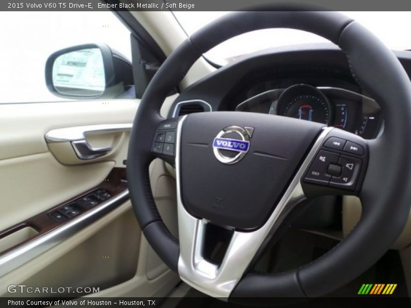 Ember Black Metallic / Soft Beige 2015 Volvo V60 T5 Drive-E