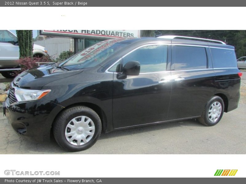 Super Black / Beige 2012 Nissan Quest 3.5 S