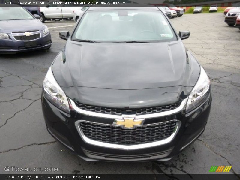 Black Granite Metallic / Jet Black/Titanium 2015 Chevrolet Malibu LT