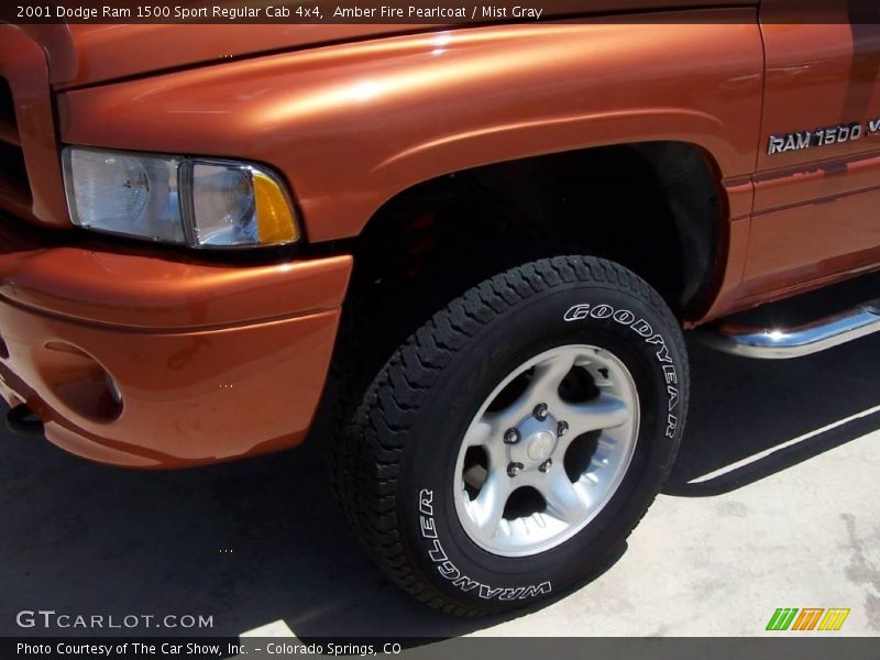 Amber Fire Pearlcoat / Mist Gray 2001 Dodge Ram 1500 Sport Regular Cab 4x4