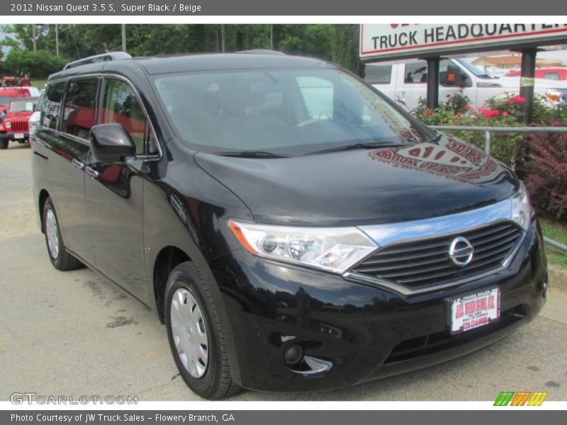 Super Black / Beige 2012 Nissan Quest 3.5 S