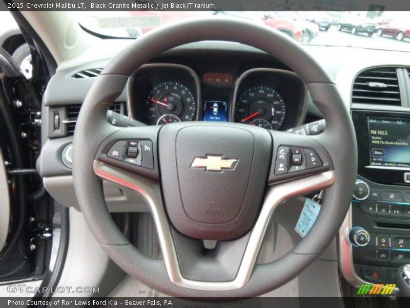 Black Granite Metallic / Jet Black/Titanium 2015 Chevrolet Malibu LT
