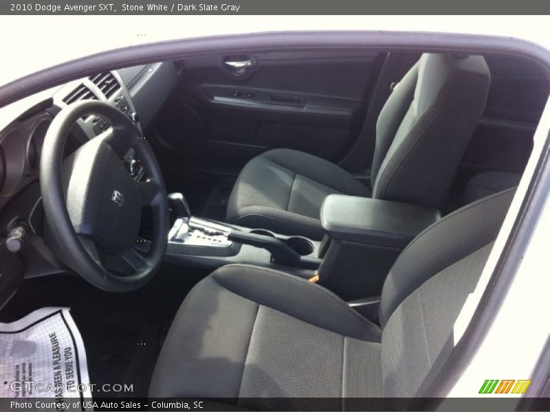 Stone White / Dark Slate Gray 2010 Dodge Avenger SXT
