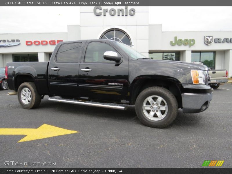 Onyx Black / Ebony/Light Cashmere 2011 GMC Sierra 1500 SLE Crew Cab 4x4