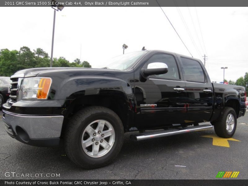 Onyx Black / Ebony/Light Cashmere 2011 GMC Sierra 1500 SLE Crew Cab 4x4