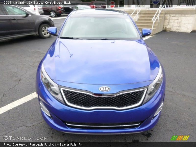 Corsa Blue / Black 2015 Kia Optima SX Turbo