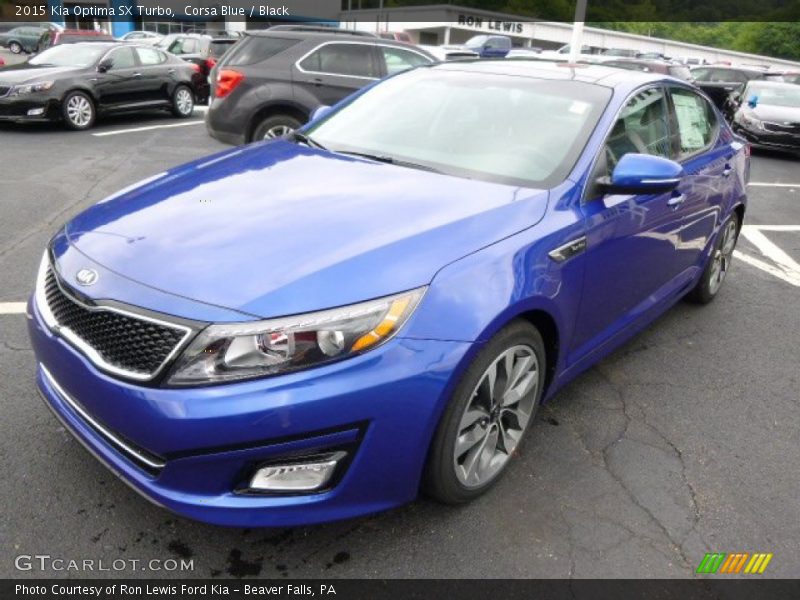 Corsa Blue / Black 2015 Kia Optima SX Turbo