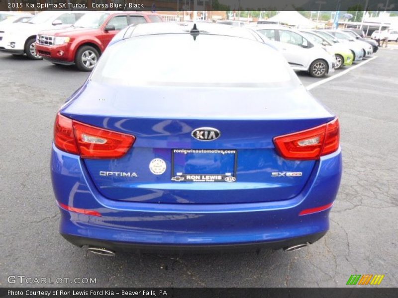 Corsa Blue / Black 2015 Kia Optima SX Turbo