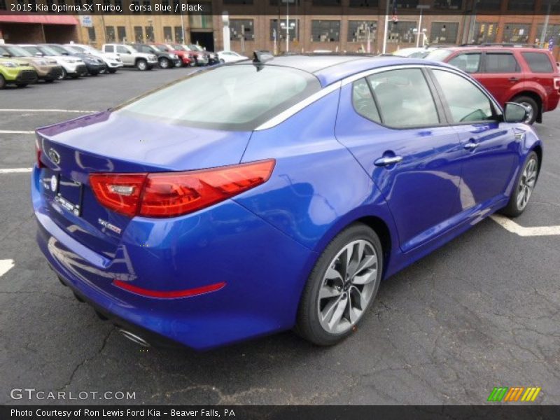 Corsa Blue / Black 2015 Kia Optima SX Turbo