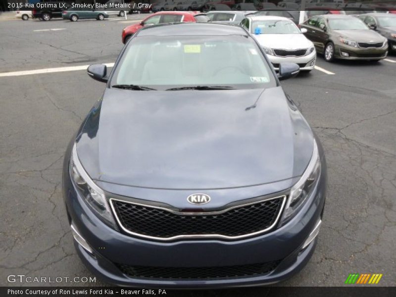 Smokey Blue Metallic / Gray 2015 Kia Optima LX