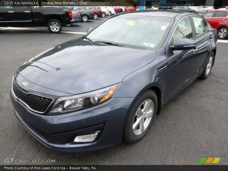 Smokey Blue Metallic / Gray 2015 Kia Optima LX