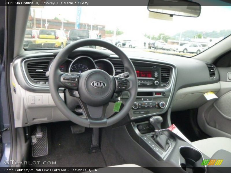 Smokey Blue Metallic / Gray 2015 Kia Optima LX