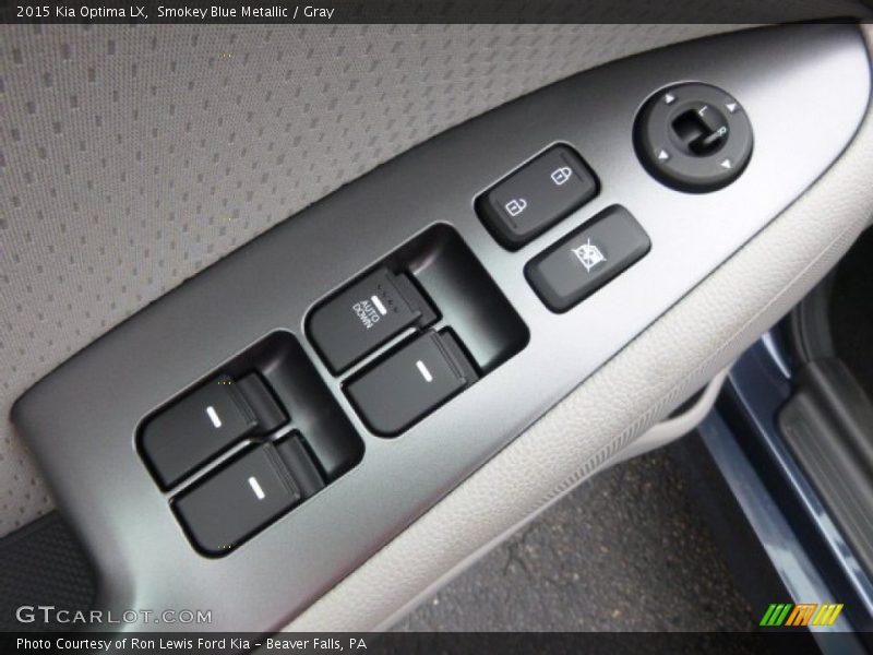Smokey Blue Metallic / Gray 2015 Kia Optima LX