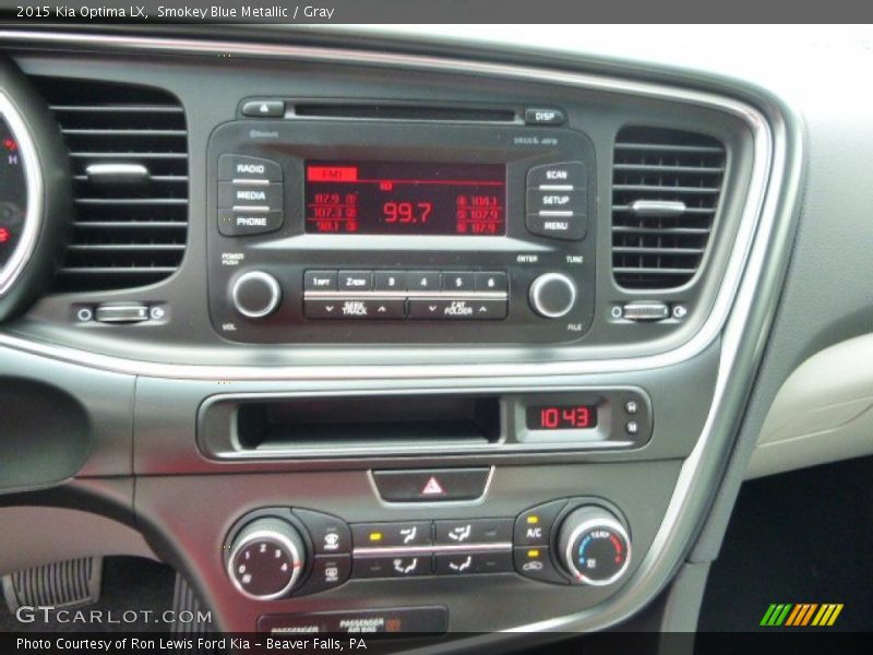 Smokey Blue Metallic / Gray 2015 Kia Optima LX
