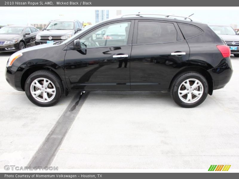 Wicked Black / Black 2010 Nissan Rogue SL AWD