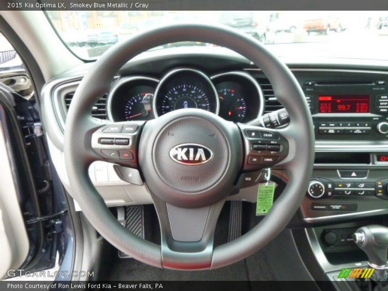 Smokey Blue Metallic / Gray 2015 Kia Optima LX