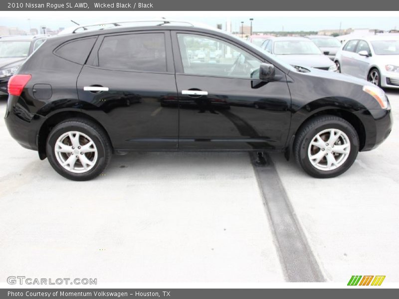 Wicked Black / Black 2010 Nissan Rogue SL AWD