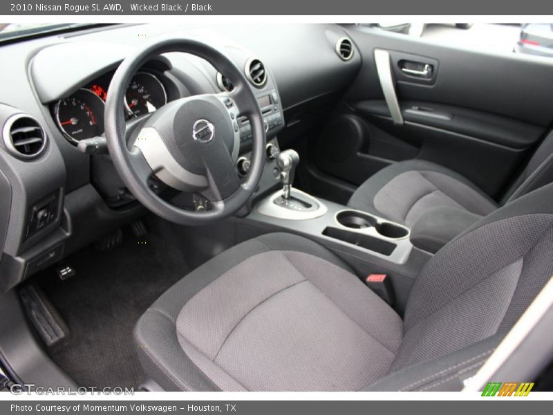 Wicked Black / Black 2010 Nissan Rogue SL AWD
