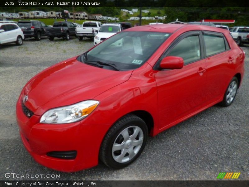 Radiant Red / Ash Gray 2009 Toyota Matrix S AWD
