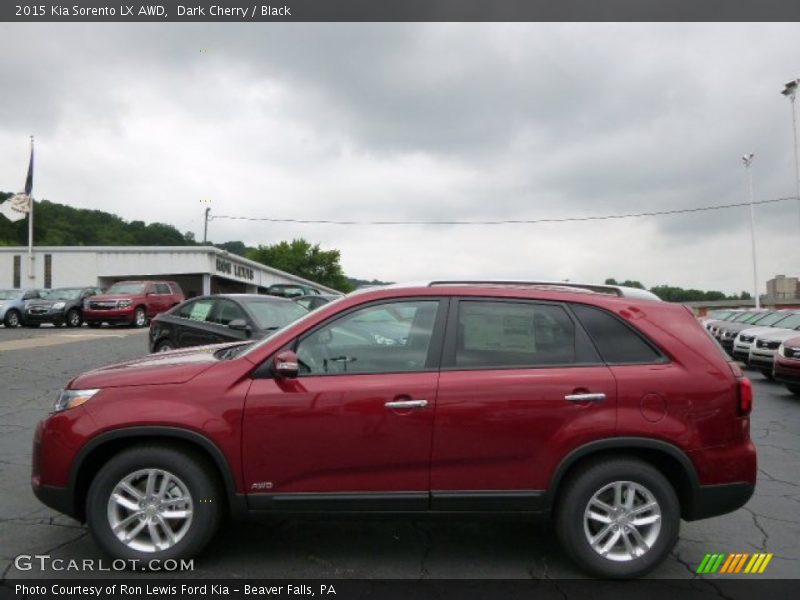 Dark Cherry / Black 2015 Kia Sorento LX AWD