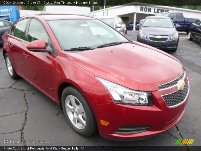 Crystal Red Tintcoat / Medium Titanium 2014 Chevrolet Cruze LT