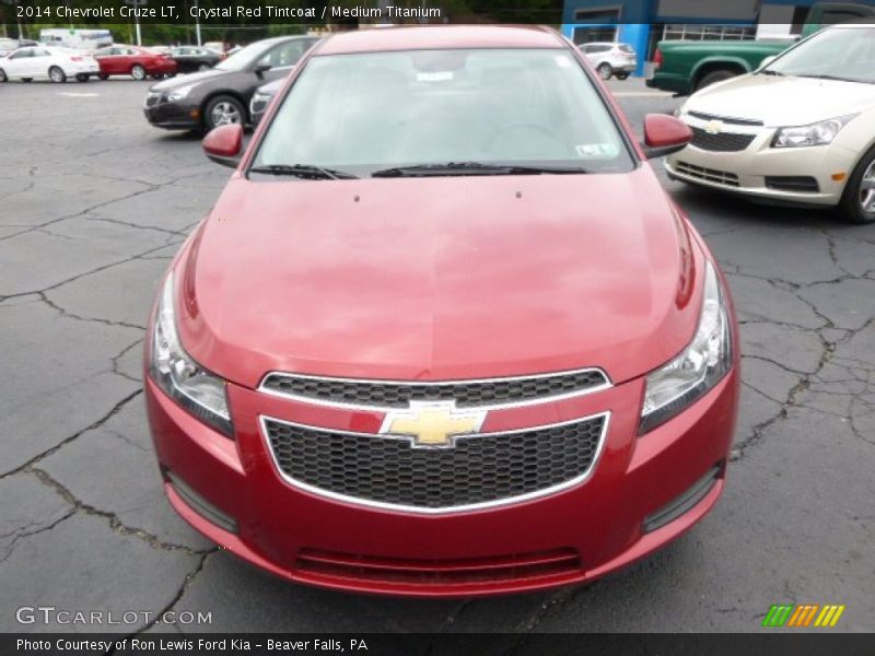 Crystal Red Tintcoat / Medium Titanium 2014 Chevrolet Cruze LT