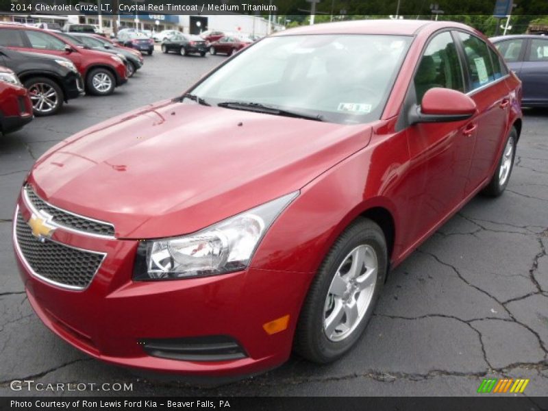 Crystal Red Tintcoat / Medium Titanium 2014 Chevrolet Cruze LT