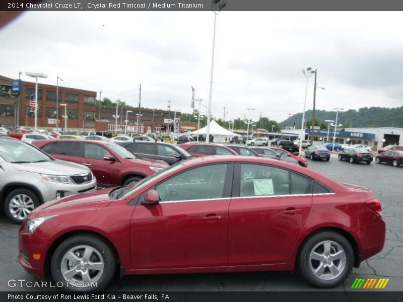 Crystal Red Tintcoat / Medium Titanium 2014 Chevrolet Cruze LT