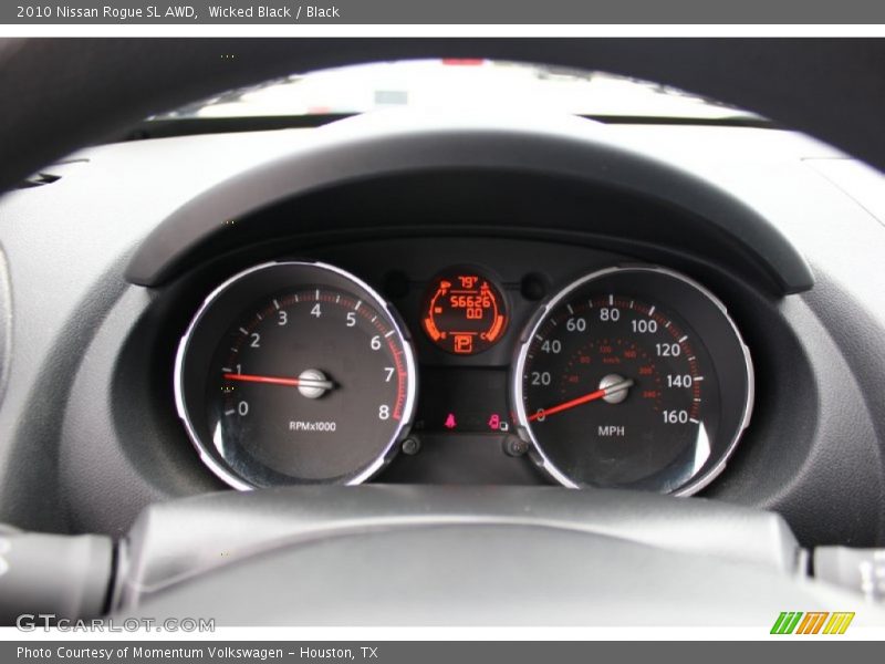 Wicked Black / Black 2010 Nissan Rogue SL AWD