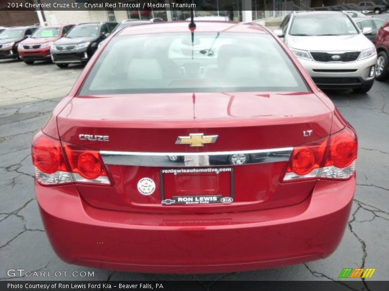 Crystal Red Tintcoat / Medium Titanium 2014 Chevrolet Cruze LT