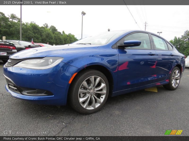 Vivid Blue Pearl / Black 2015 Chrysler 200 S