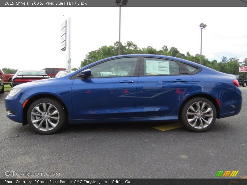 Vivid Blue Pearl / Black 2015 Chrysler 200 S