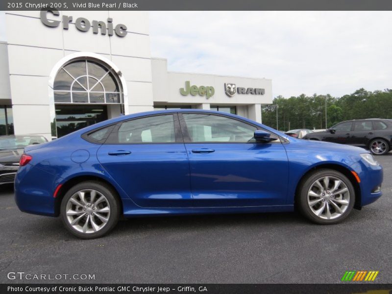 Vivid Blue Pearl / Black 2015 Chrysler 200 S